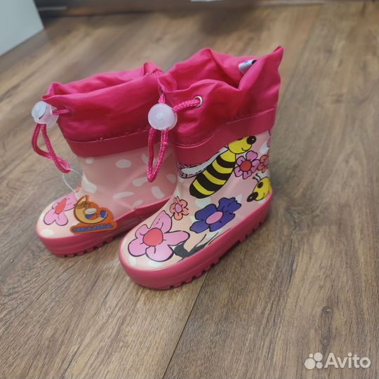 Резиновые сапоги для девочки 21 22 размер