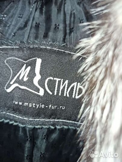 Шуба мутоновая с норкой размер 46-48
