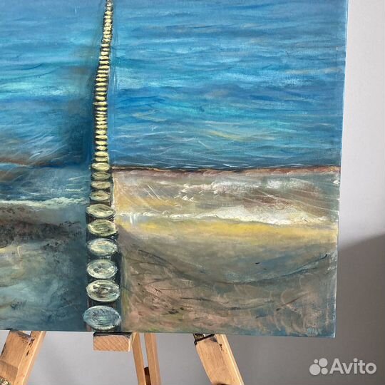 Картина маслом на холсте море, морской пейзаж