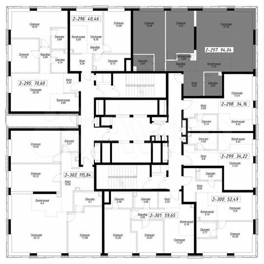 2-к. квартира, 94,1 м², 33/36 эт.