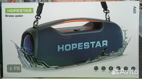 Мощная блютуз колонка Hopestar A60 синий Новинка