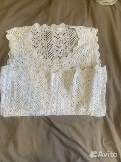 Жилет кружевной ручной работы