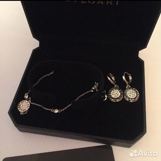 Набор bvlgari новый серьги +браслет