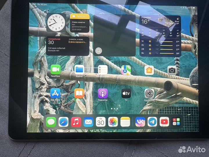 iPad 10.2 2021 WiFi 64 Gb space grey треснут экран