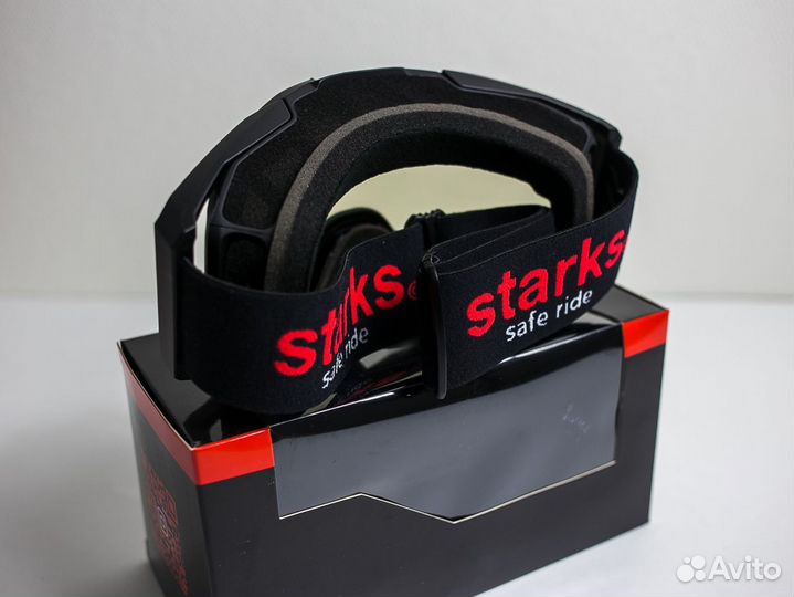 Очки кроссовые starks №101 black с двойной линзой