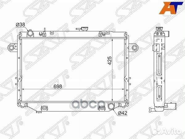 Радиатор Toyota Land Cruiser (J100) 98-07 / Lan