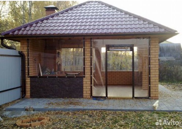 Мягкие окна пвх на беседку для террасы