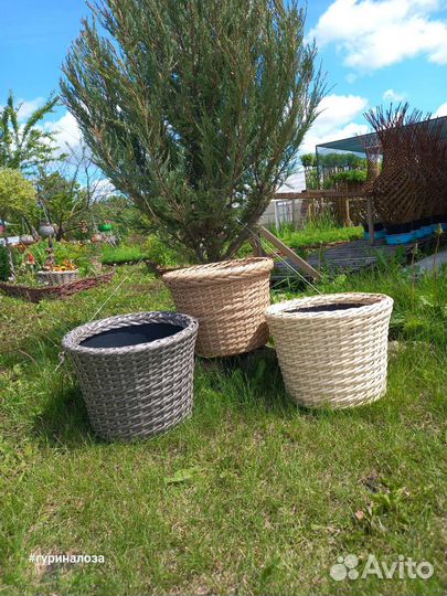 Кашпо из полиротанга