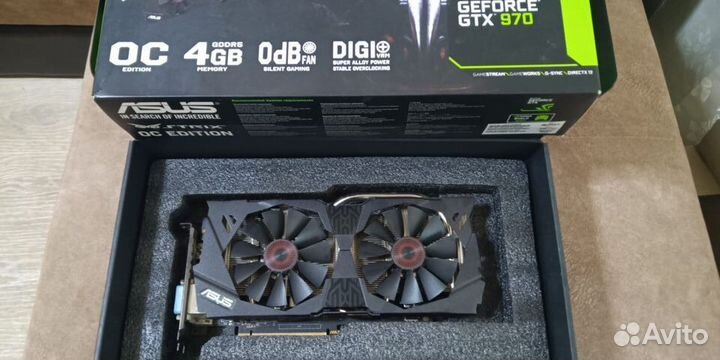 Продам видеокарту Asus Strix GTX 970 OC