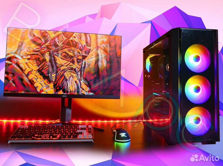 Мощный игровой пк Ryzen 7 7700x / GTX 1650