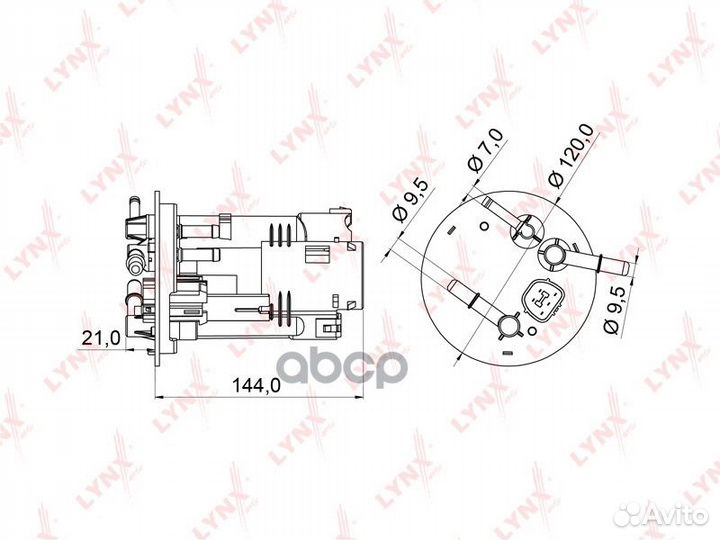 Фильтр топливный LF971M lynxauto