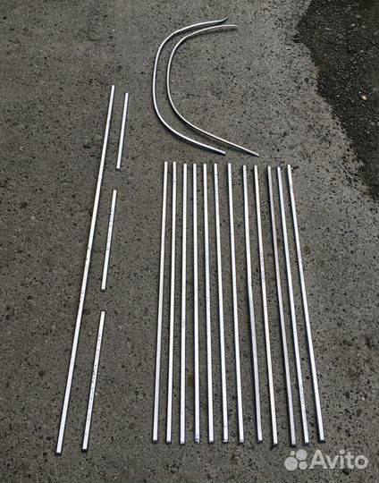 Ранние глухие хром молдинги кузова Ваз 2103, 2106