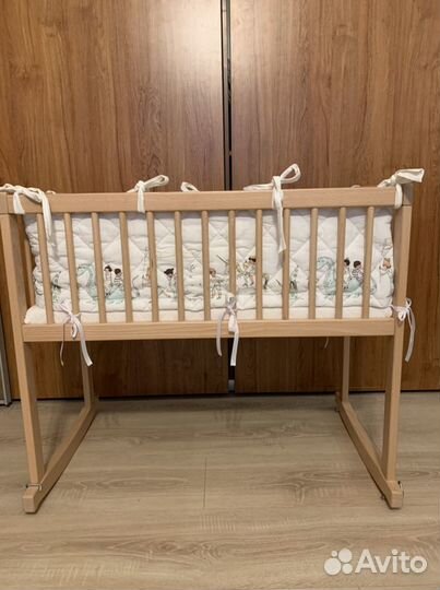 Кроватка-колыбель Geuther (бук) +балдахин и бортик