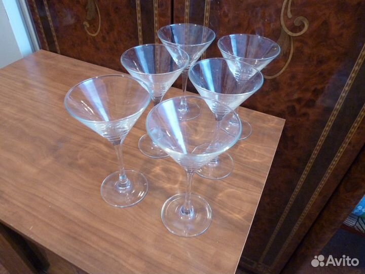 Набор фужеров для мартини. Богемия. хрусталь