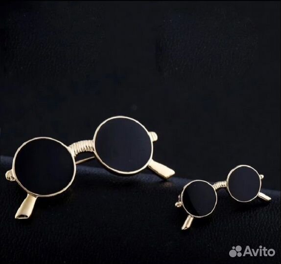Брошь очки