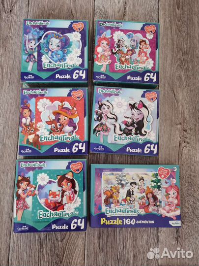 Пазл enchantimals, my little pony, щенячий патруль