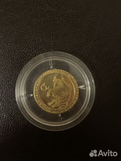 Монета знак задиака телец
