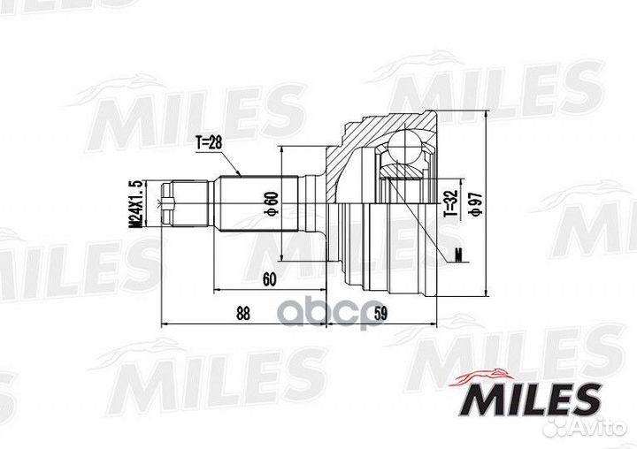 Шрус наружный honda accord 1.8/2.0 86-96 (GKN 3