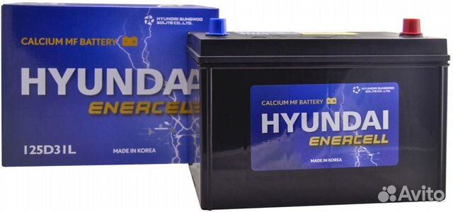 Акб 105Ач Hyundai 125D31L на Сантафе, Крузак