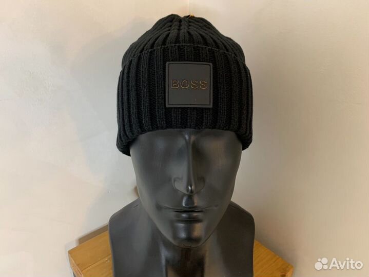 Премиум шапка Boss с кашемиром