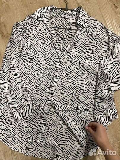 Рубашка зебра zara