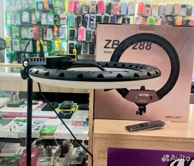 Кольцевая лампа 36 см + штатив