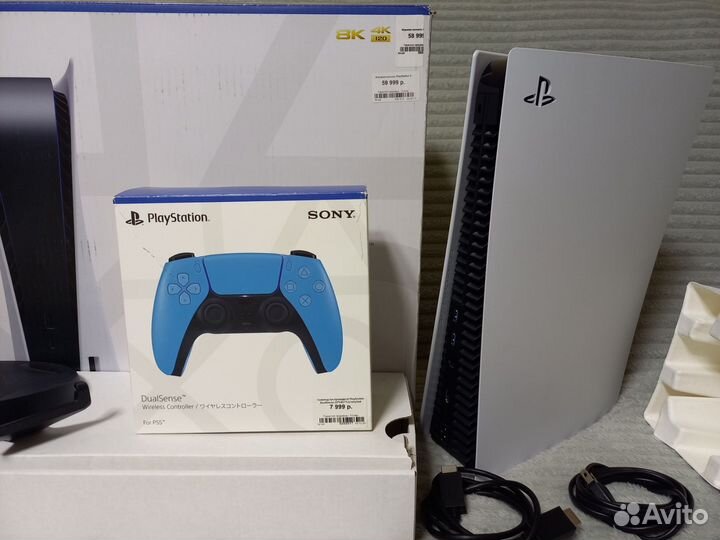 Sony ps5 с дисководом, 2 геймпада, игры