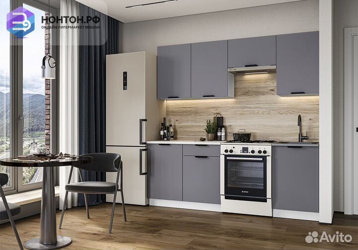 Кухня Норд 2.1 м смок софт