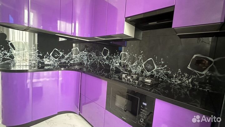 Кухонный фартукт стекло стеновая панель заказать