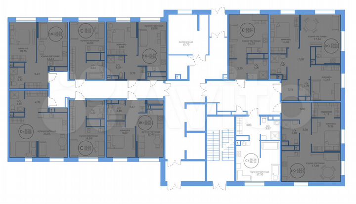 Квартира-студия, 26,1 м², 1/20 эт.
