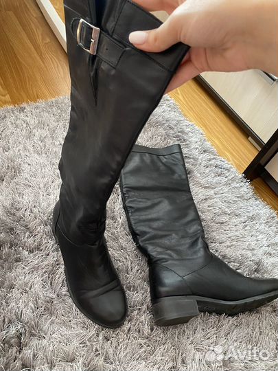 Кожаные сапоги