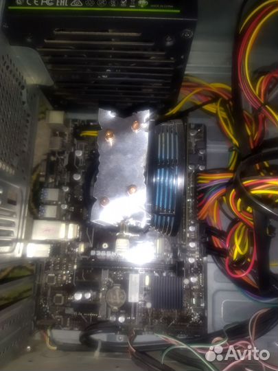 Комплект(мать+бп+проц+кулер+озу)