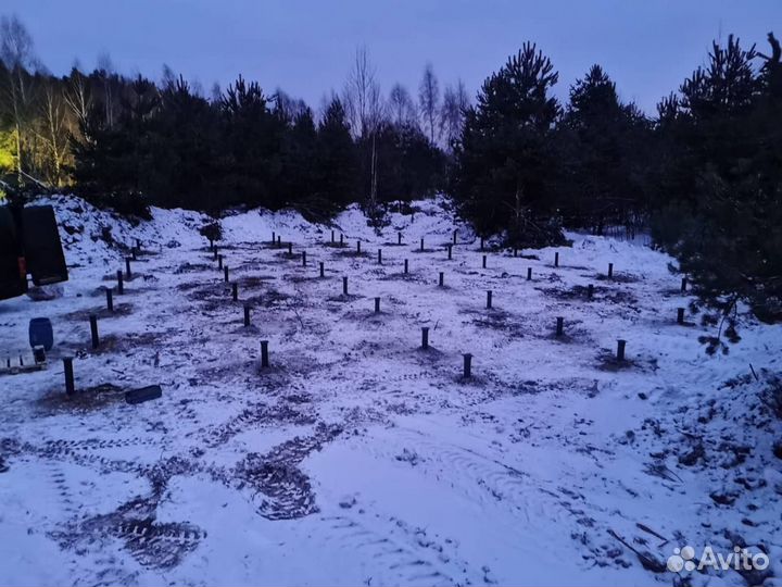 Установка винтовых свай