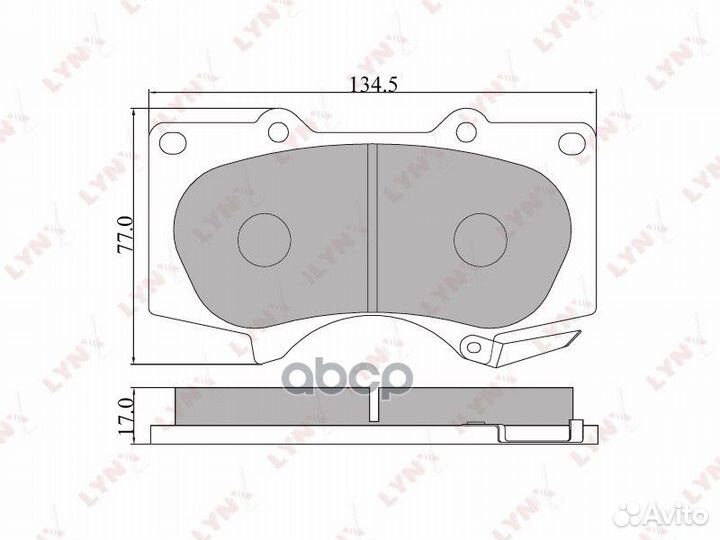 Колодки тормозные дисковые перед BD7549 LYN