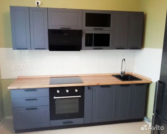 Кухня модульная серая новая
