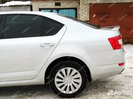 Спойлер Skoda Octavia A7 RS 16-20 рест серебристый