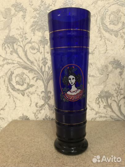 Ваза. СССР. Кобальтовое стекло. Винтаж