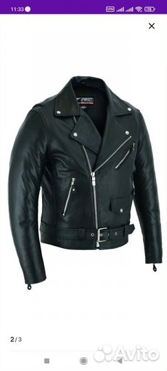 Кожаная куртка косуха мужская 52 54