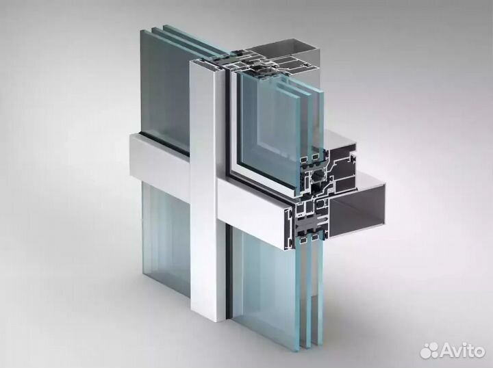 Фасадное остекление из алюминиевого профиля