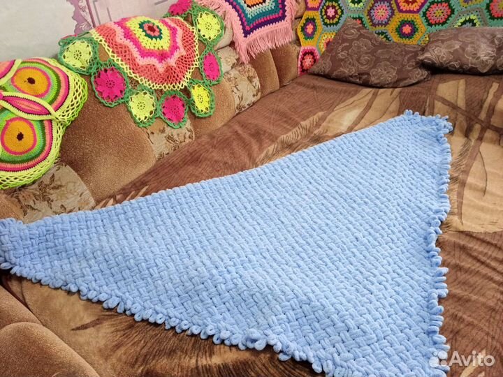 Плед детский вязаный ручная работа