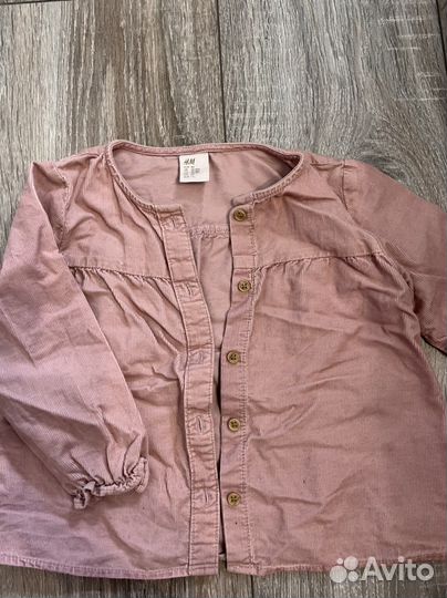 Вельветовая рубашка для девочки