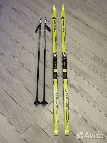 Лыжи fisher 160, палки 110 и ботинки 37 nordway