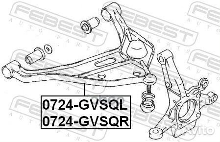 Рычаг подвески перед прав 0724gvsqr Febest