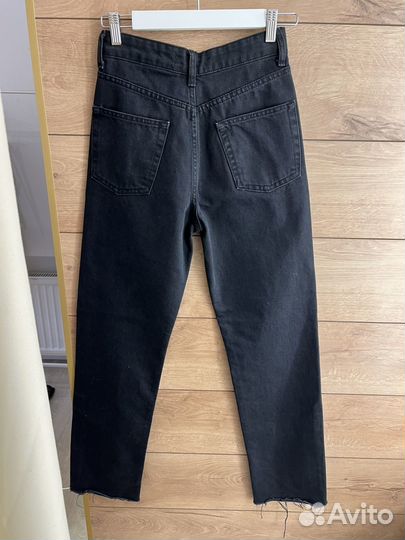 Джинсы мом женские черные размер s