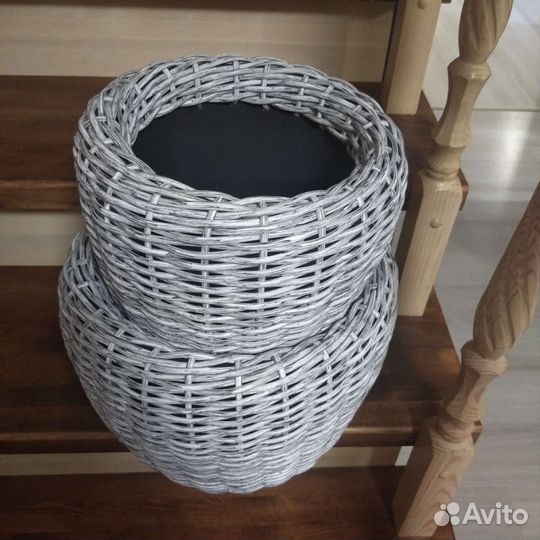 Корзина плетеная для цветов ротанг