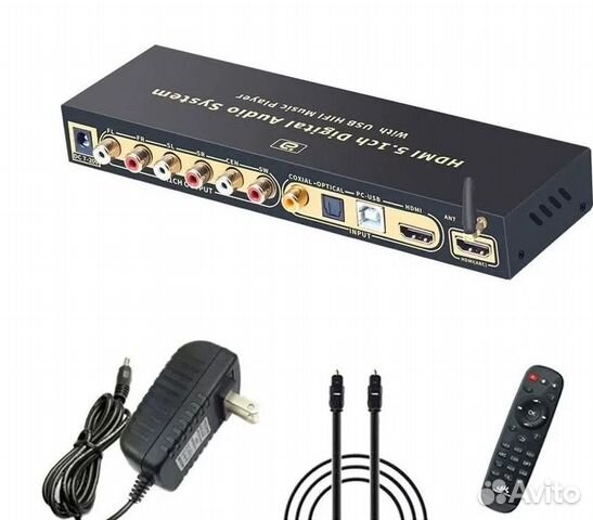 Decoder 5.1 с USB, Bluetooth 5.0, Toslink, ARC