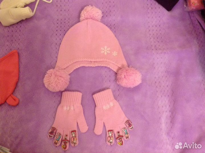 Новый Комплект шапка, перчатки