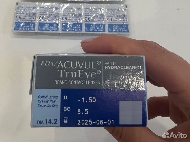 Контактные линзы Acuvue Tru Eye 1day -1,5