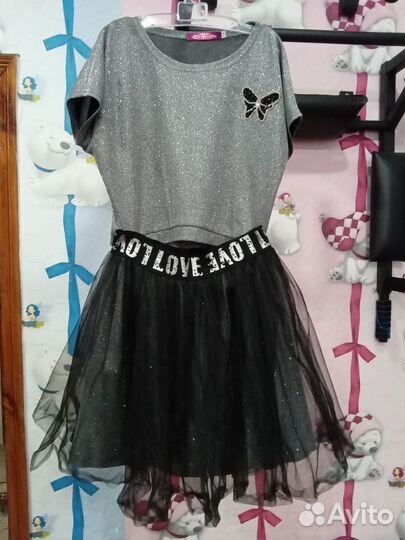 Костюм (топик с пышной юбкой) для девочки