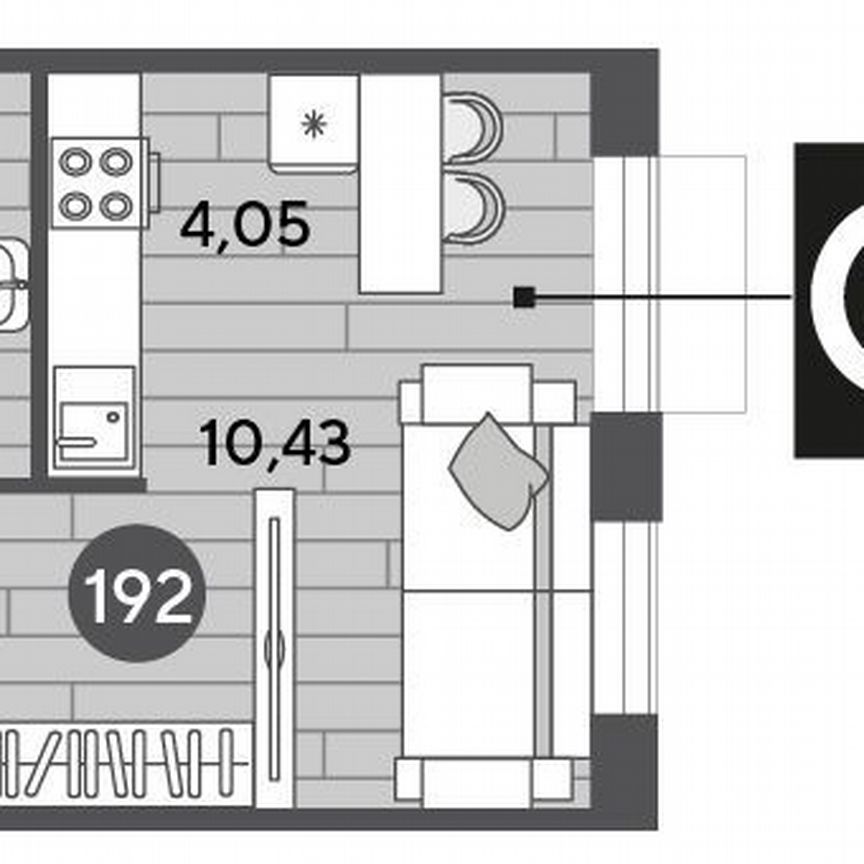 Квартира-студия, 25,7 м², 9/14 эт.